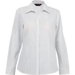 Ladies Quest Long Sleeve Blouse WhiteBlack